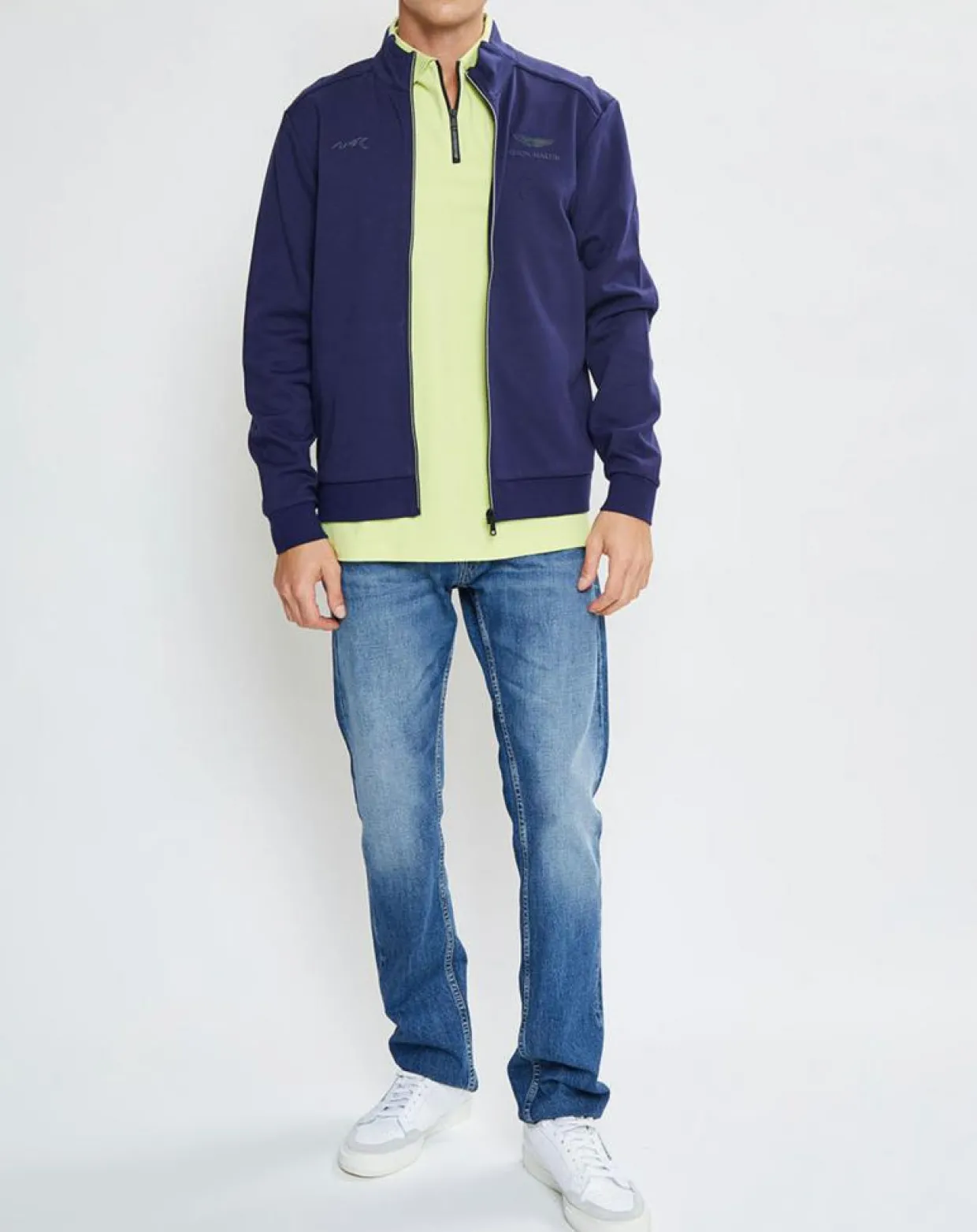 Homme Hackett London Gilets Et Cardigans^Sweat en Jersey col montant bleu marine