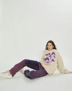 Femme Acne Studios Pulls^Sweat Fa-Ux imprimé beige/violet
