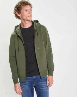 Sweat Hoodie zippé Mix kaki-Hackett London Hot