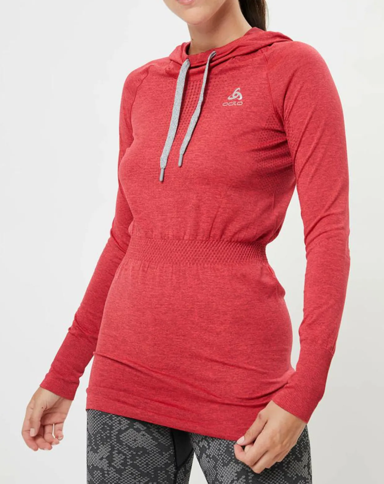 Sweat léger technique à capuche Irbis Warm rouge/hibiscus-Odlo Outlet