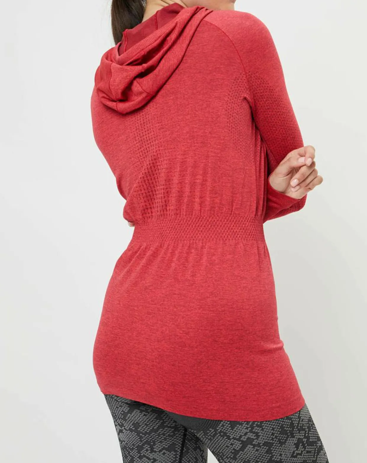Sweat léger technique à capuche Irbis Warm rouge/hibiscus-Odlo Outlet