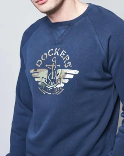 Sweat Logo Camo bleu foncé-Dockers Clearance