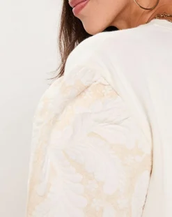 Sweat Médiéval Patchwork brodé écru-Manoush Discount