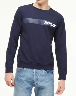 Sweat Poit bleu marine-Replay Outlet