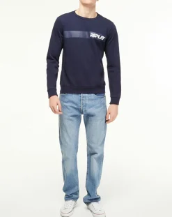 Sweat Poit bleu marine-Replay Outlet