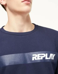 Sweat Poit bleu marine-Replay Outlet