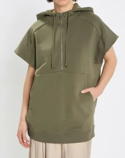 Femme Marc O'Polo Sweats^Sweat sans manches à capuche kaki