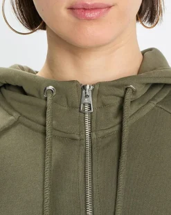 Femme Marc O'Polo Sweats^Sweat sans manches à capuche kaki