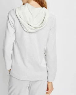 Femme Le Chat Lingerie, Nuit^Sweat Sweethome blanc/gris chiné