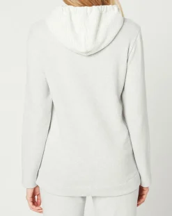 Femme Le Chat Lingerie, Nuit^Sweat Sweethome blanc/gris chiné