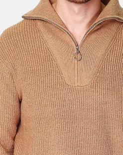 Sweat Thomas camel fonce-C & JO Cachemire