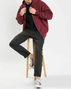 Sweat zippé à capuche 100% Coton Bio bordeaux-Marc O'Polo Discount