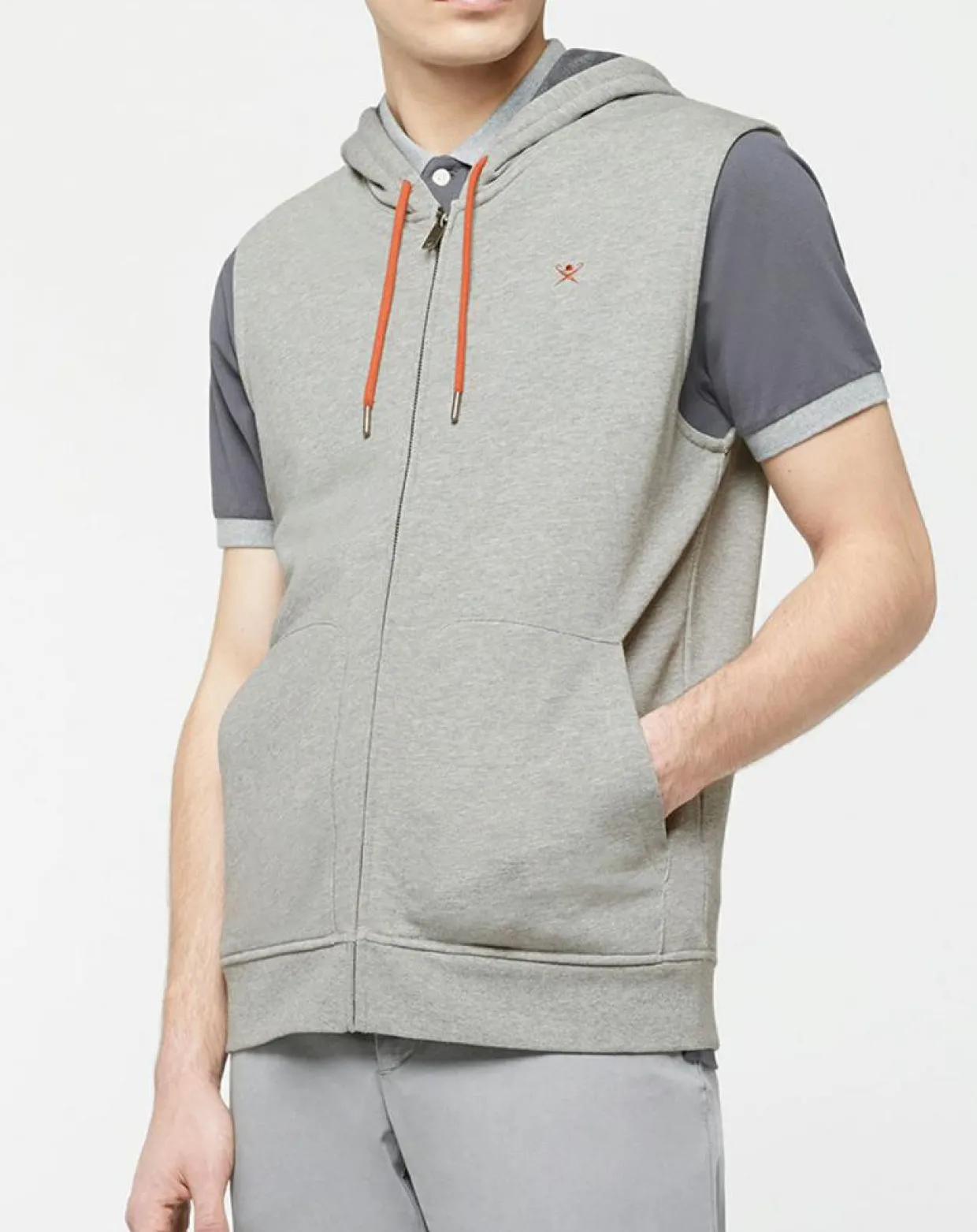 Homme Hackett London Sweats^Sweat zippé à capuche gris