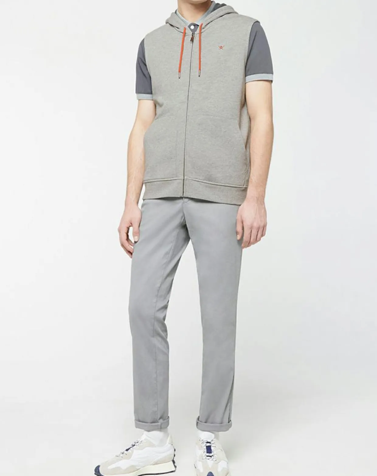 Homme Hackett London Sweats^Sweat zippé à capuche gris