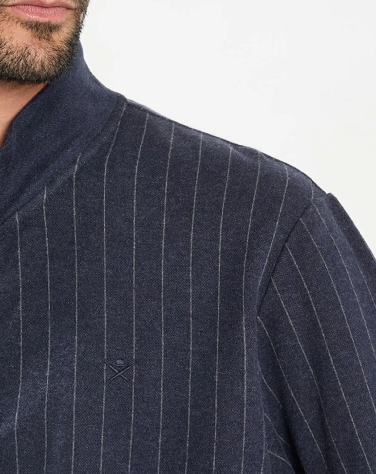Homme Hackett London Sweats^Sweat zippé à rayures bleu nuit