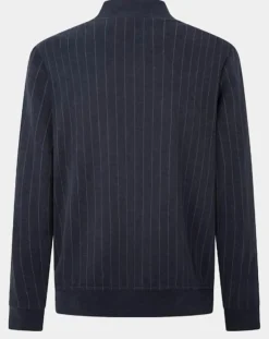 Homme Hackett London Sweats^Sweat zippé à rayures bleu nuit