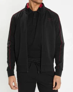 Sweat zippé col montant noir-Hackett London New