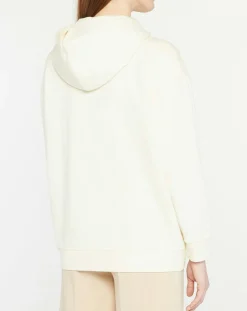 Sweat zippé en Coton bio Mathalie à capuche écru-Galeries Lafayette Sale