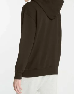 Sweat zippé en Coton bio Mathalie à capuche noir-Galeries Lafayette Clearance
