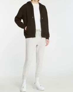 Sweat zippé en Coton bio Mathalie à capuche noir-Galeries Lafayette Clearance