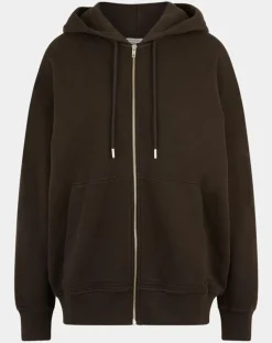Sweat zippé en Coton bio Mathalie à capuche noir-Galeries Lafayette Clearance