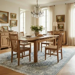 Bois & Chiffons Tables^Table à manger carréé allonge 100 Acacia Gordon Marron - 100x100x78 cm