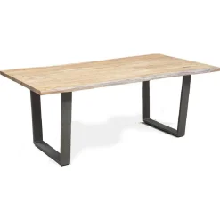 Table à manger en acacia massif acacia forest brut - 240x100x76 cm-Bois & Chiffons Clearance