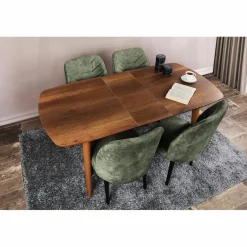 Wooden Art Tables^Table à manger Retro marron -130+30x75x80 cm