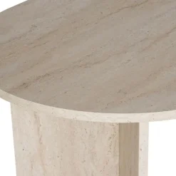 Table à manger Sablin travertin - 180x75x89.5 cm-Homitis New