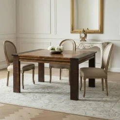 Table a manger carrée 140 cm Acacia Moon Marron - 140x140x76 cm-Bois & Chiffons Outlet
