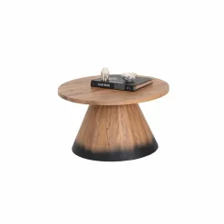 Table basse bois ronde 70 cm Acacia Dimona Naturel - 70x70x40 cm-Bois & Chiffons Online