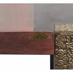 Table basse carrée 80 cm Manguier Pushkar Naturel - 80x80x45 cm-Bois & Chiffons