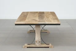 Table basse rectangulaire Manguier Pondicherry Beige - 130x65x40 cm-Bois & Chiffons Hot