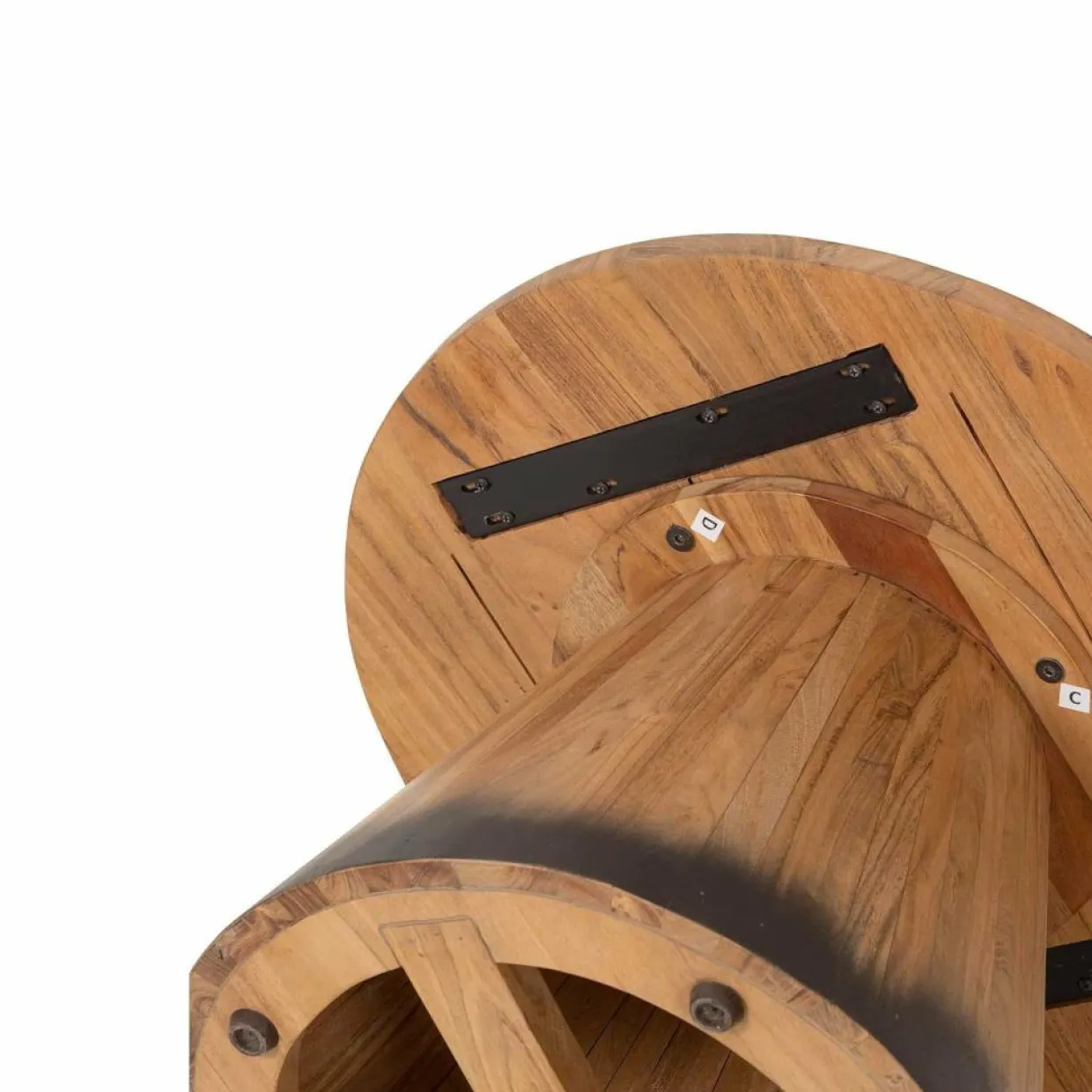 Table basse ronde 60 cm Acacia Dimona Naturel - 60x60x40 cm-Bois & Chiffons Discount