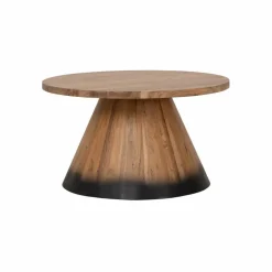 Bois & Chiffons Tables^Table basse ronde bois 80 cm Acacia Dimona Naturel - 80x80x45 cm