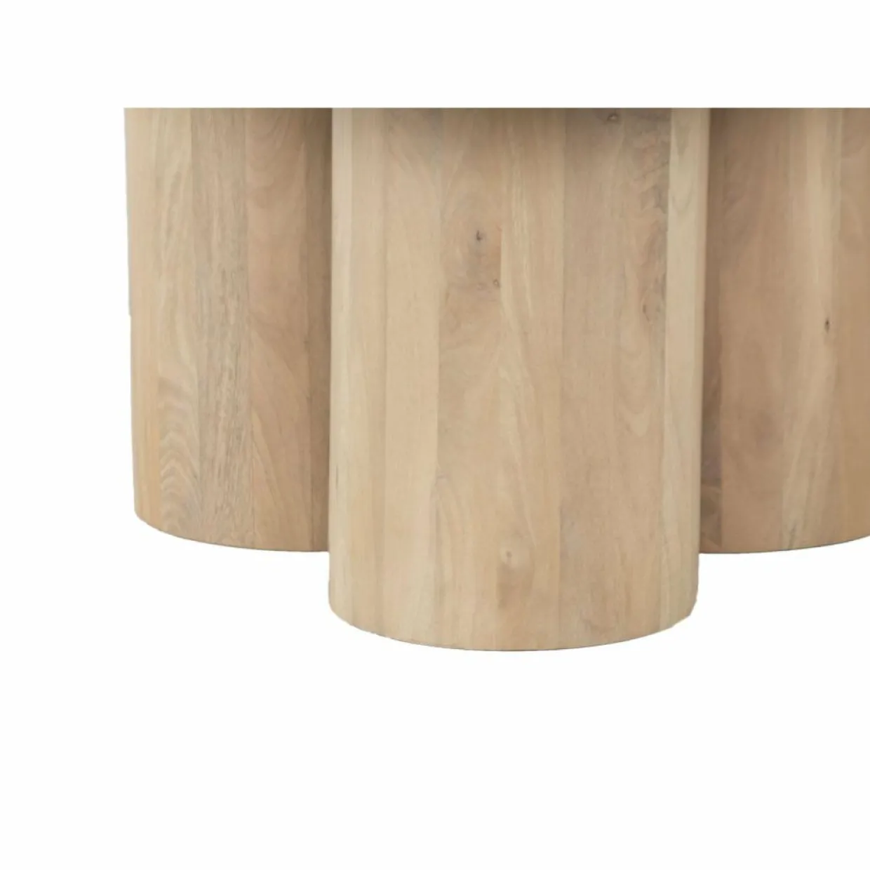 Bois & Chiffons Tables^Table basse ronde Mango Barloo Beige - 89x89x43 cm