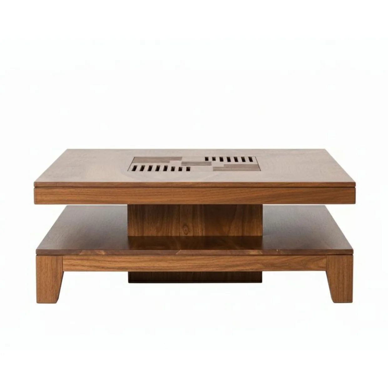 Table basse 110x110 cm Acacia Kavish II Marron - 110x110x40 cm-Bois & Chiffons Online