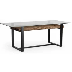 Table bois recyclé bois recyclé sufa marron - 200x100x76 cm-Bois & Chiffons Discount