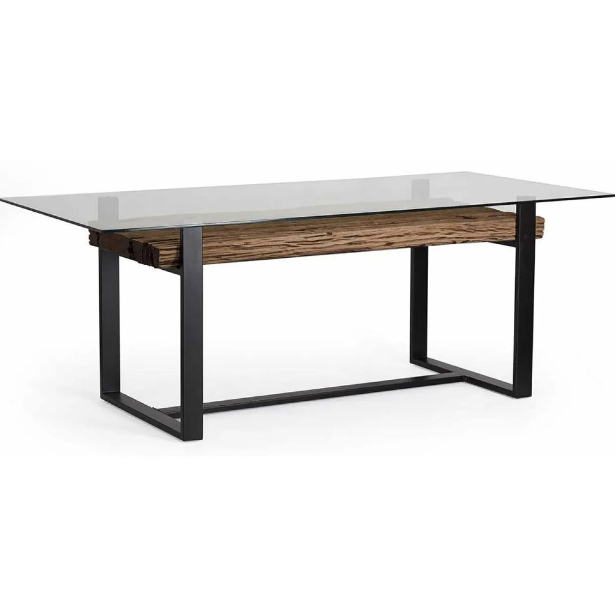 Table bois recyclé bois recyclé sufa marron - 200x100x76 cm-Bois & Chiffons Discount
