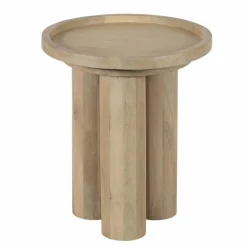 Bois & Chiffons Tables^Table d'appoint ronde pour canapé Mango Barloo Beige - 43x41x51 cm