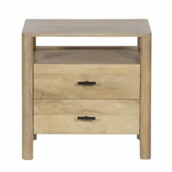Bois & Chiffons Tables^Table de chevet 2T Mango Matan Beige - 57x40x57 cm