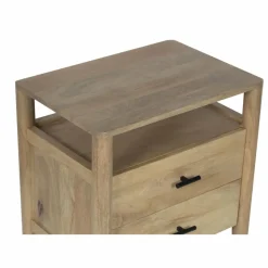 Bois & Chiffons Tables^Table de chevet 2T Mango Matan Beige - 57x40x57 cm