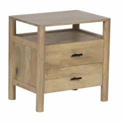 Bois & Chiffons Tables^Table de chevet 2T Mango Matan Beige - 57x40x57 cm