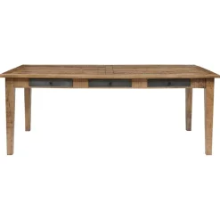 Bois & Chiffons Tables^Table de repas 6 tiroirs manguier farm brun/miel - 200x100x76 cm
