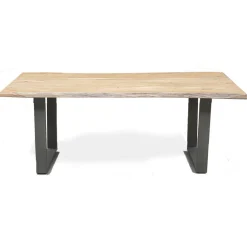 Table de repas en acacia massif forest brut - 180x90x76 cm-Bois & Chiffons