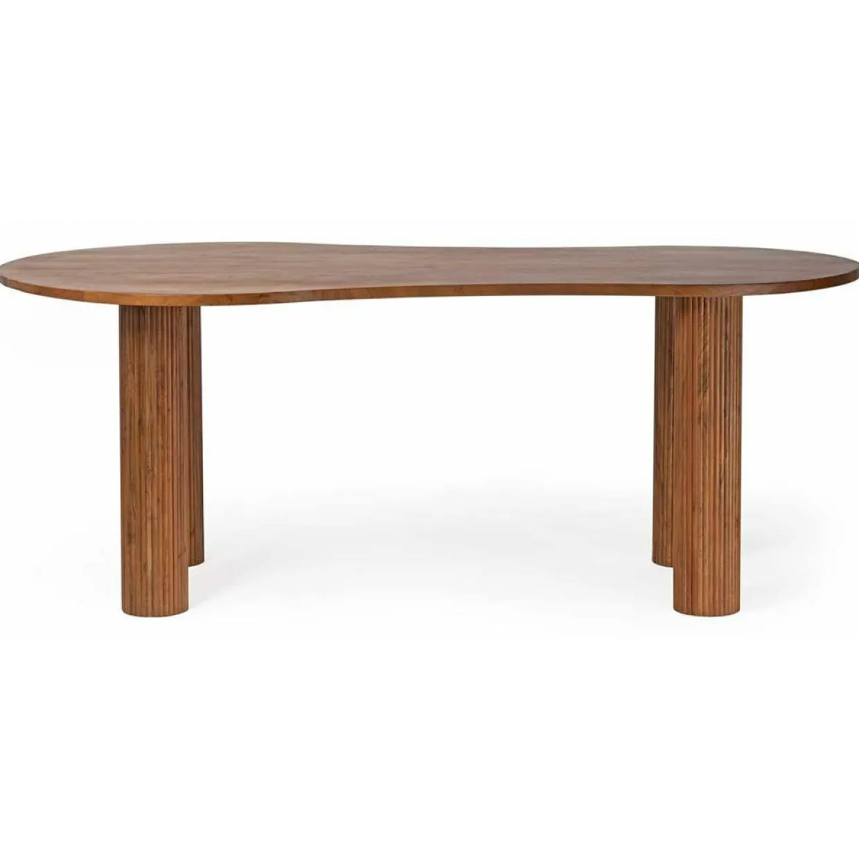 Table de repas ovale 3/4 pieds acacia arad marron - 200x90x76 cm-Bois & Chiffons