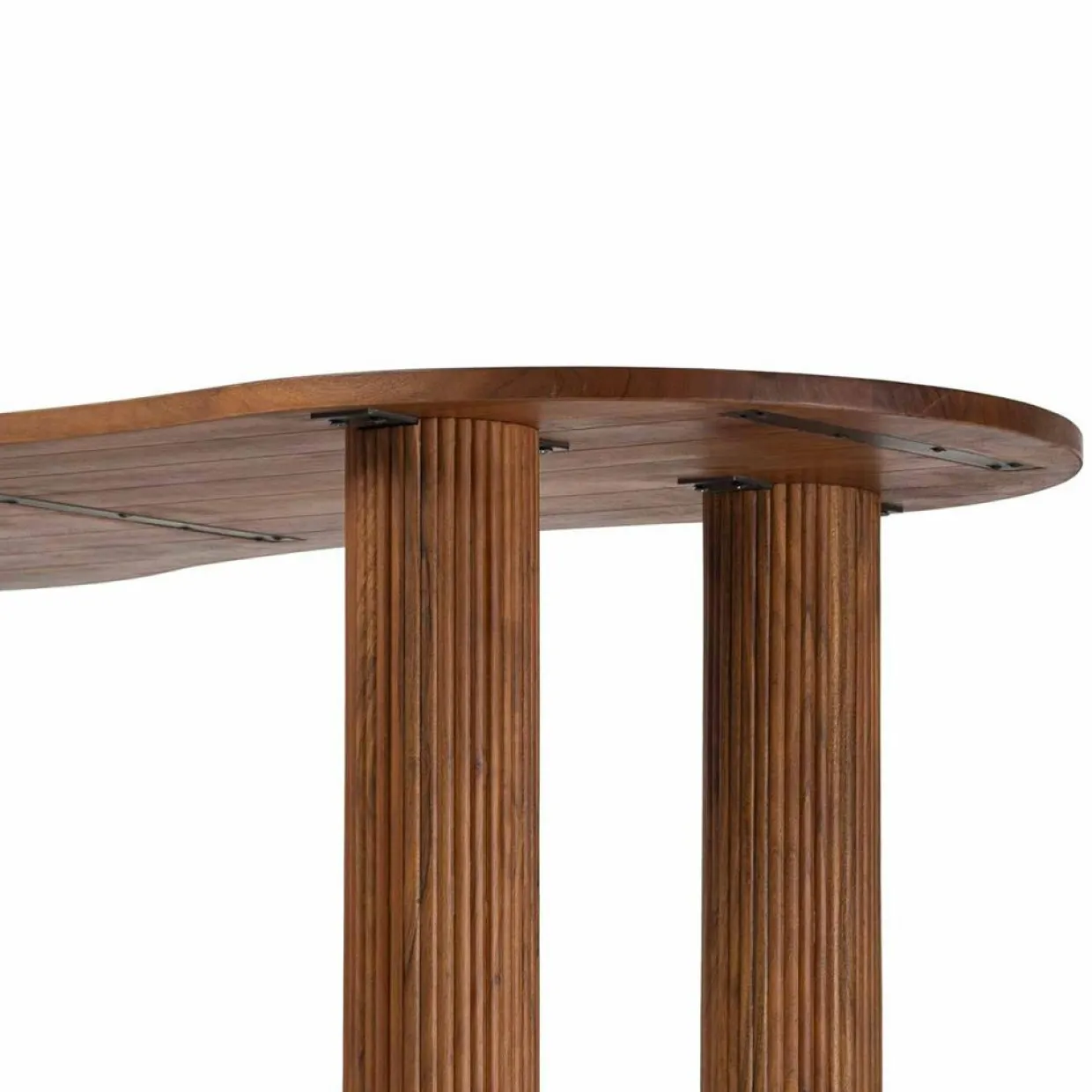 Table de repas ovale 3/4 pieds acacia arad marron - 200x90x76 cm-Bois & Chiffons
