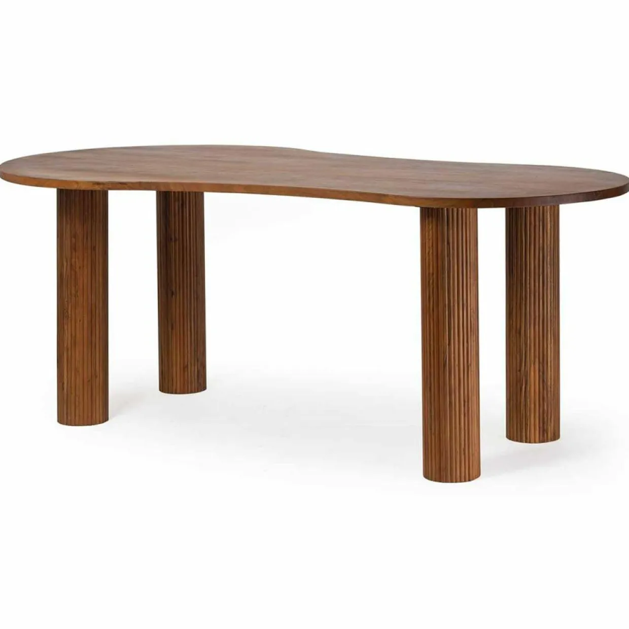 Table de repas ovale 3/4 pieds acacia arad marron - 200x90x76 cm-Bois & Chiffons