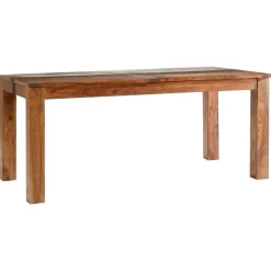 Table de repas rectangulaire acacia tatoo ebene - 155x90x77 cm-Bois & Chiffons New