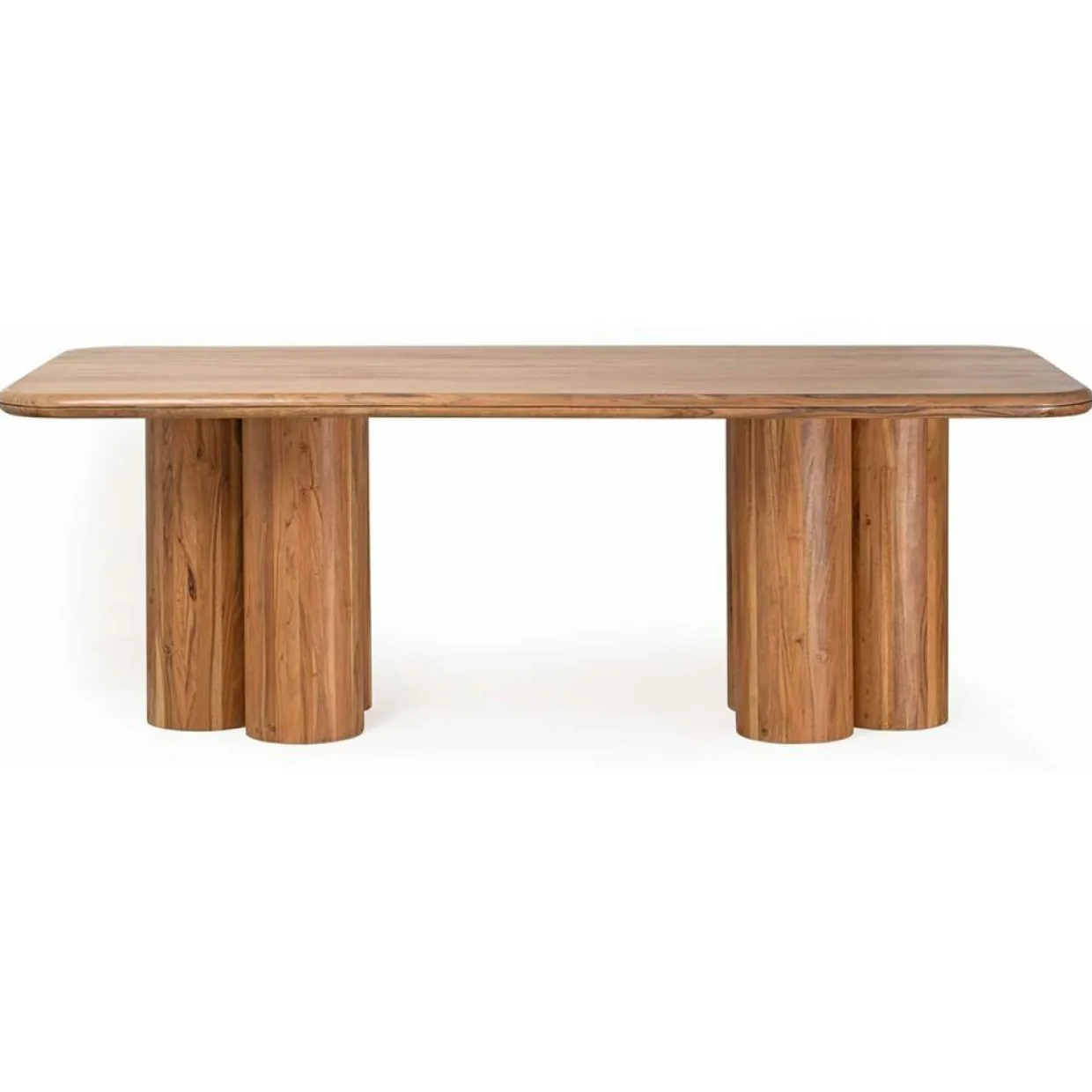 Bois & Chiffons Tables^Table de repas rectangulaire acacia maglan marron - 220x100x76 cm